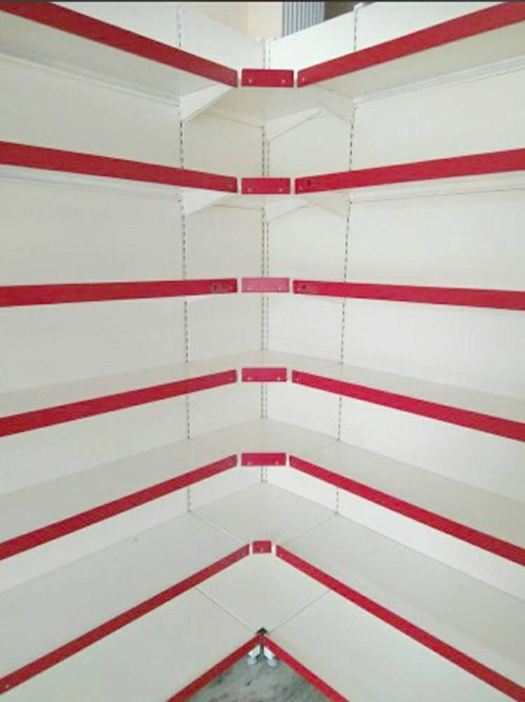 Global Steel Mild Steel Corner Rack Metal Shelf, For Shop
