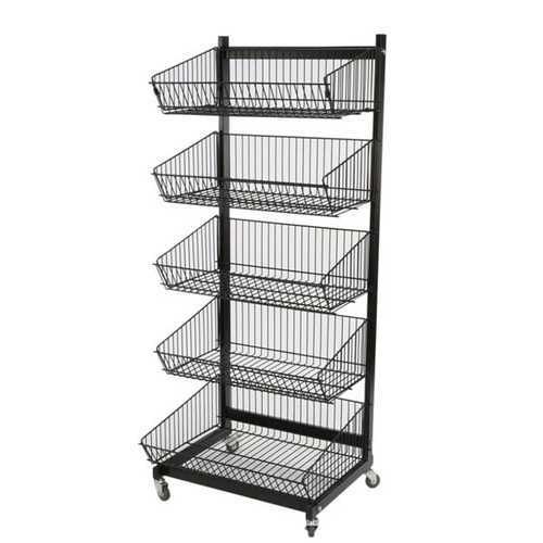Mild Steel Movable Unit Food Display Racks, For Supermarket