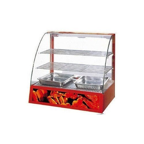 Silver Stainless Steel Glass Hot Display Showcase, For Industrial