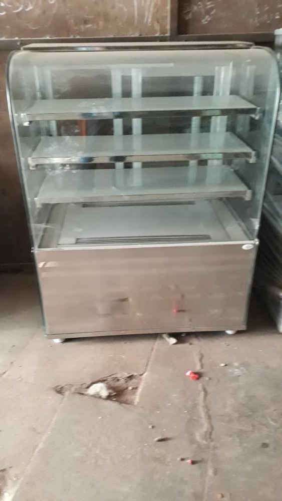 Metal Curve Food Warmer Display Cabinet, For Commercial