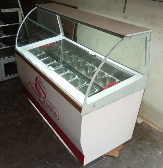 Vishwakarma Grey Rectangular Ice Cream Display
