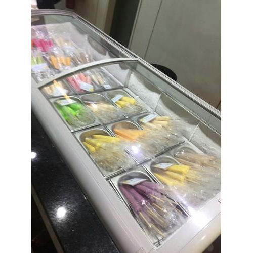 Western Grey Ice Cream Display Counter for Commercial, Warranty: 3 Year