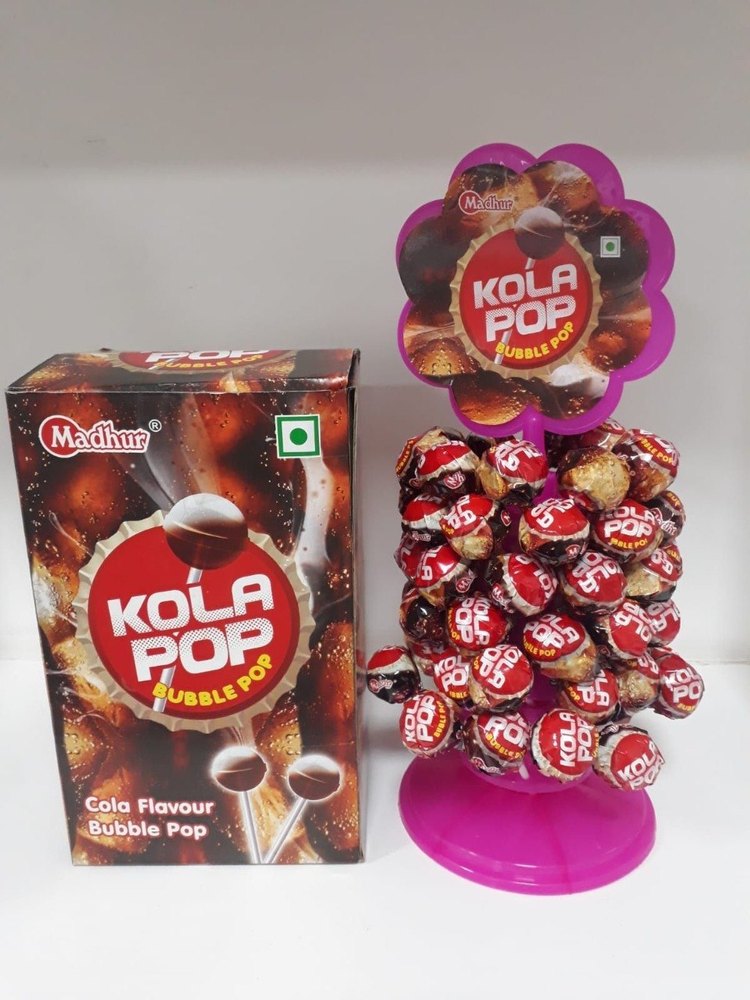 MADHUR Round Kola Pop Lollipop, Packaging Type: Packet