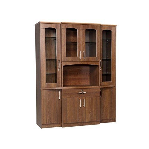 Brown Teak Wooden SHOWCASE, For Home