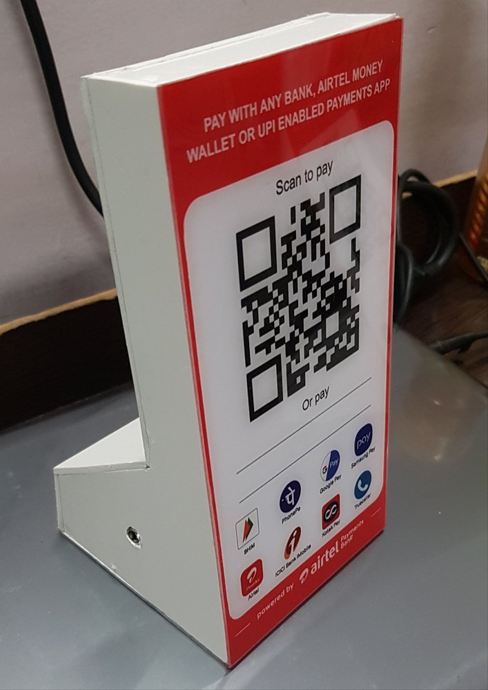TAQNIQ Wired(Corded) Table Top QR Code Lit Stand, 2D Area Imager