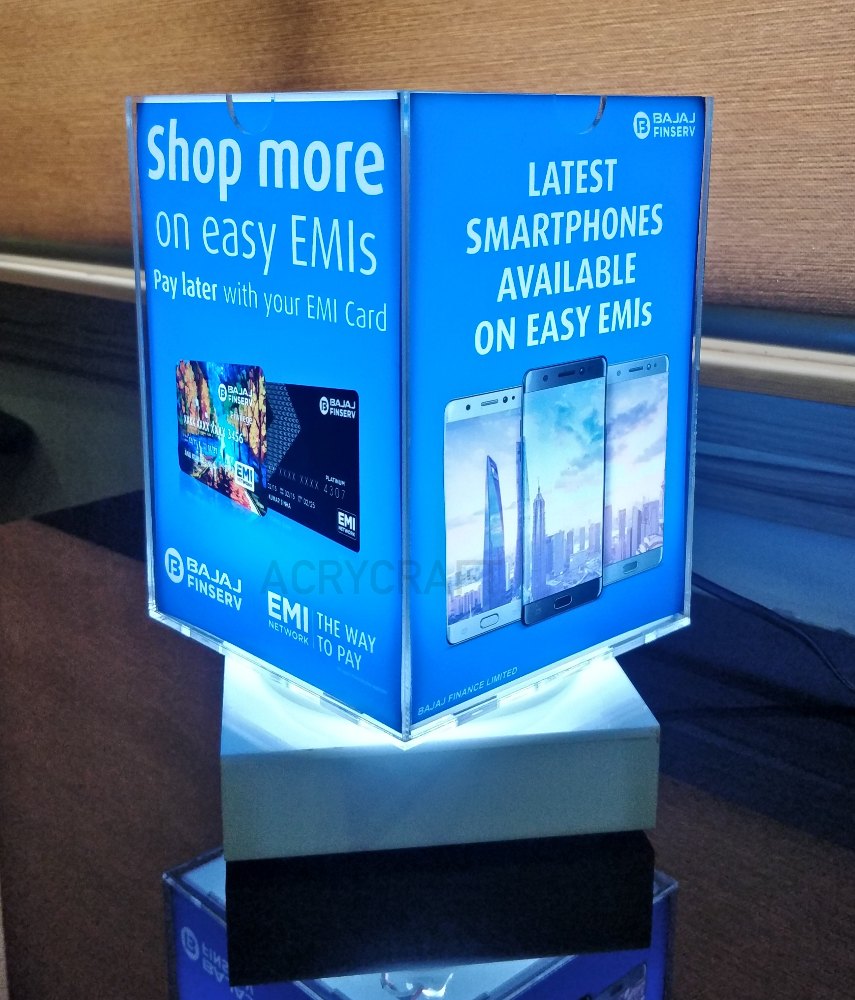 Acrylic Polished Revolving Advertising Signs