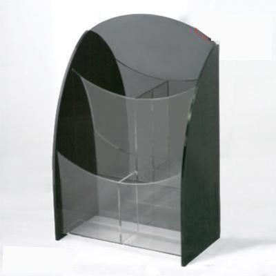 Free Standing Unit Transparent Acrylic Brochure Holder, For Office