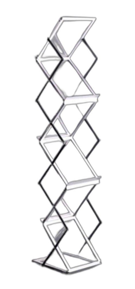White Zig Zag Acrylic Catalogue Brochure Stand, For Display