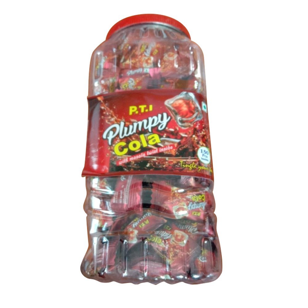 Brown Round PTI Plumpy Cola Flavor Candy, Packaging Type: Jar, Packaging Size: 150 Pieces