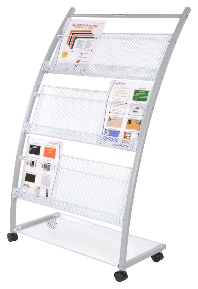 Metal Magazine Stand, 3, Size: 43 Height X 23\' Width