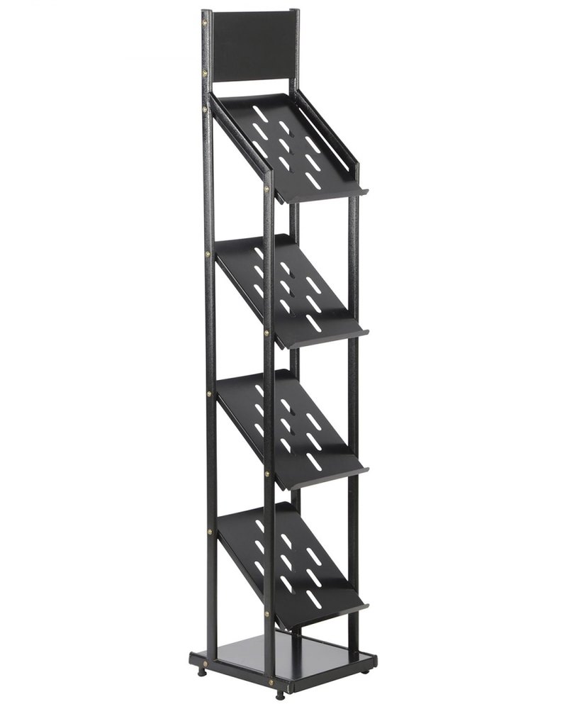 Black Magazine Display Stand, Size: 48 X 15 X 12