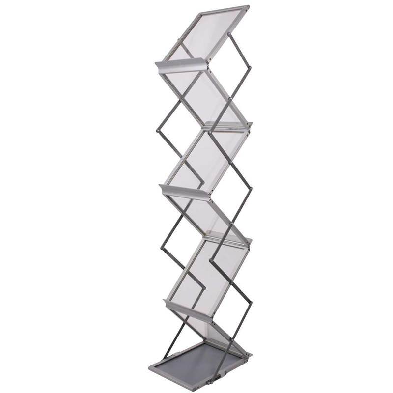Stainless Steel Zig Zag Display Stand, 5, Size: 2x5ft