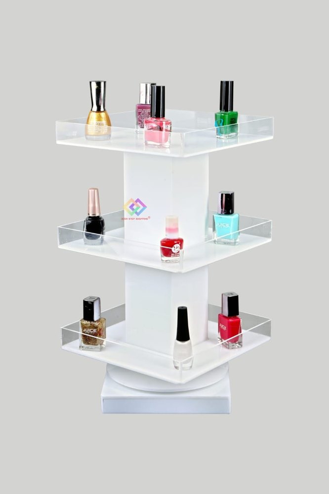 Nail Polish Rotating Stand Acrylic 3 Step 5 Step Multi Purpose Stand, For Advertisement