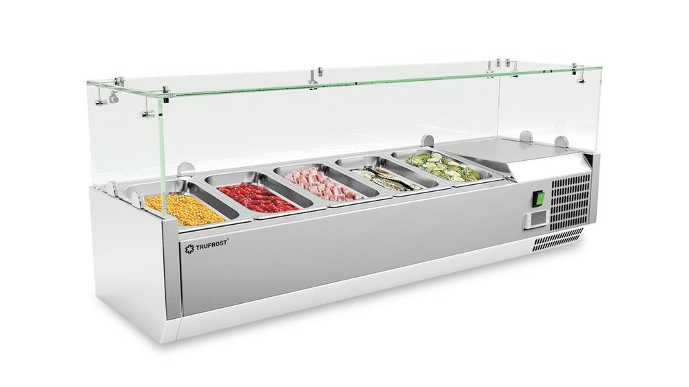 Glass Frost Top Display Counter, For Catering