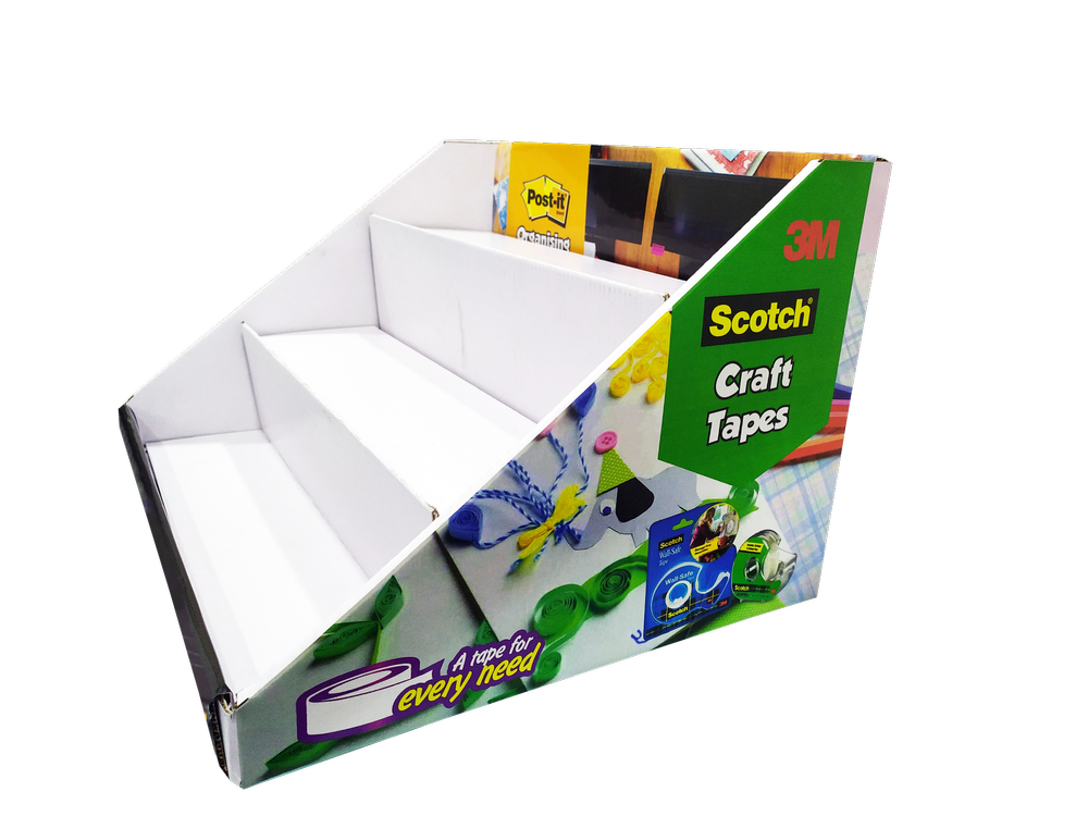 Multi Glossy Corrugated Display Counter Top, For Promotional