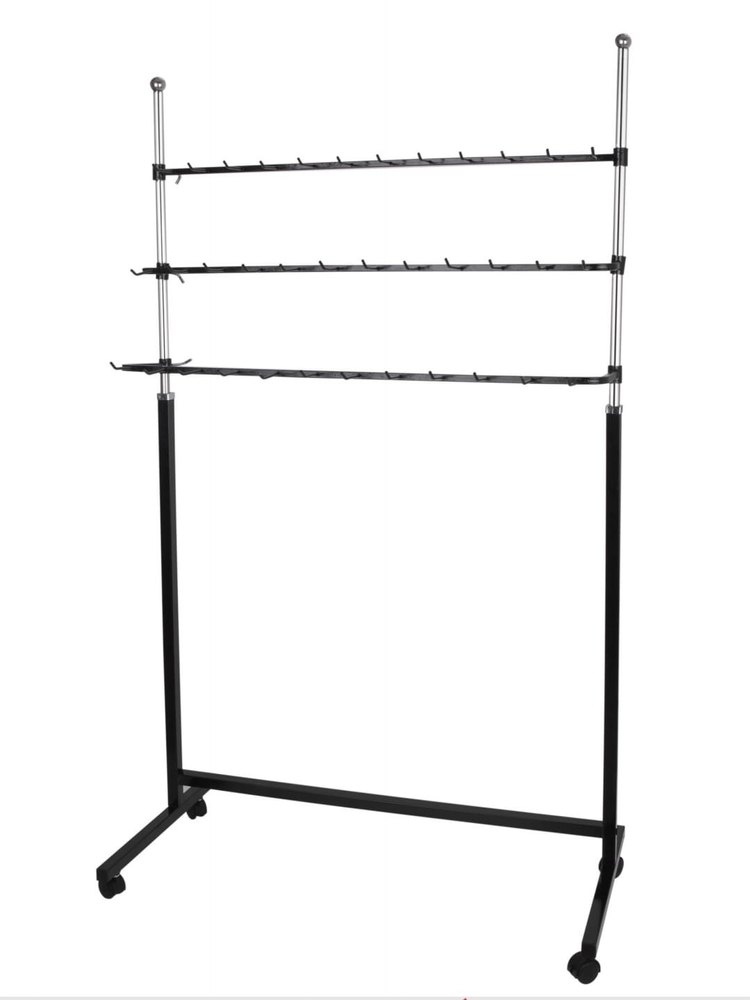 Free Standing Rack Black 3 Feet Belt Display Stand, For Supermarket
