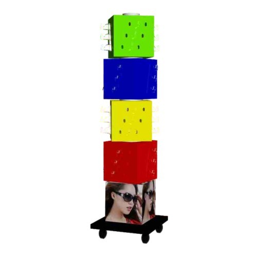 HESH Multicolor Rotating Sunglass Stand Display, Size (Dimensions in Length X Breadth X Height): H55 * W16 * D12inch
