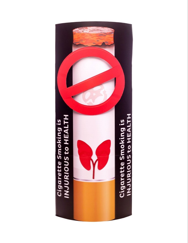 Cupboard Injurious To Health Floor Display Stand, For Advertisement