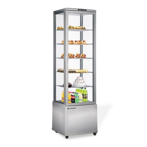 Stainless Steel Closed Storage Crystal Tower Floor Standing Display, Size: 515*485*1895 Mm