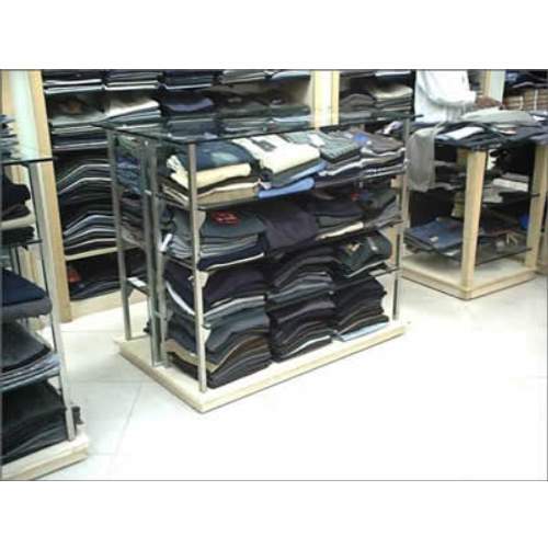 Grey Glossy Shop Floor Display unit, For Supermarket