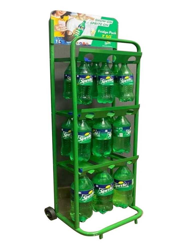 MS Cold Drink Bottle Floor Display Stand, For Advertisement