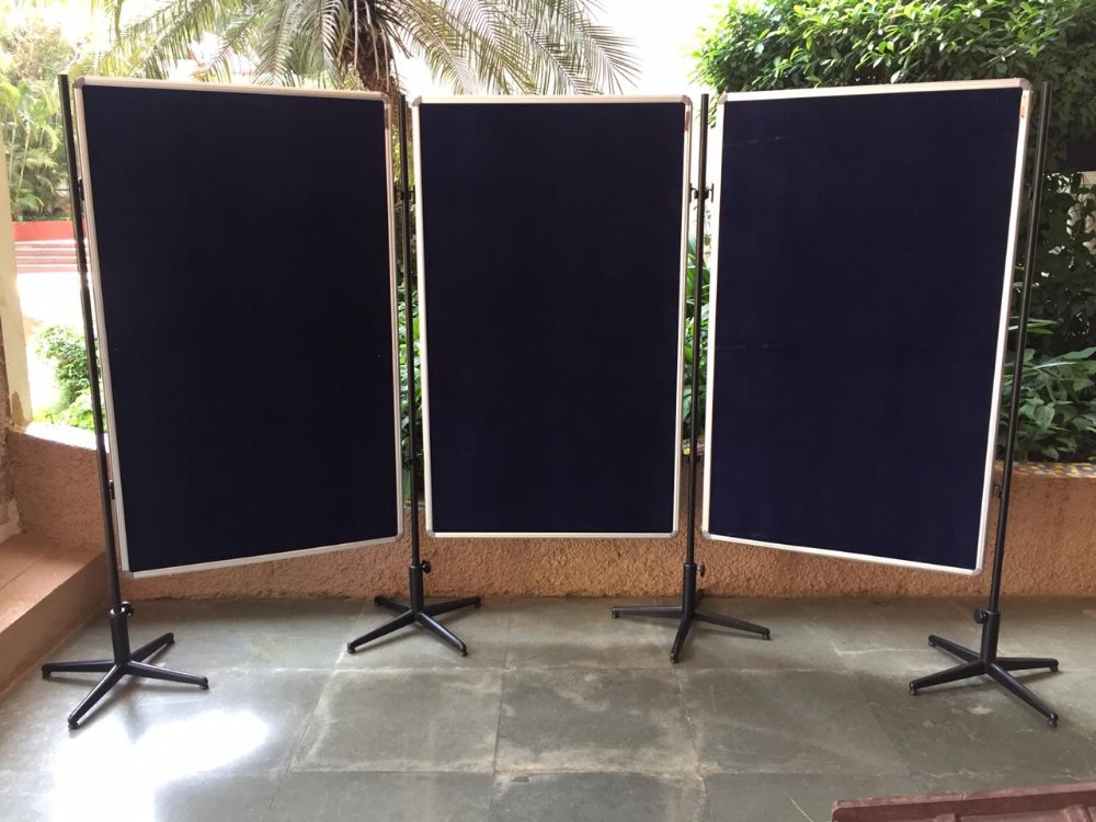 Wooden Floor Standing Display Board, For School, College and Office, Features: Portable