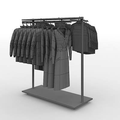 sai fab Grey Long Coat Hanging Racks, For Supermarket
