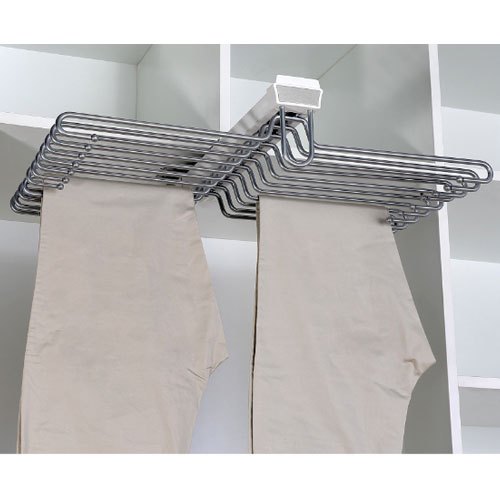 Silver Wall Mounted Double Line Trouser Rack, For Supermarket