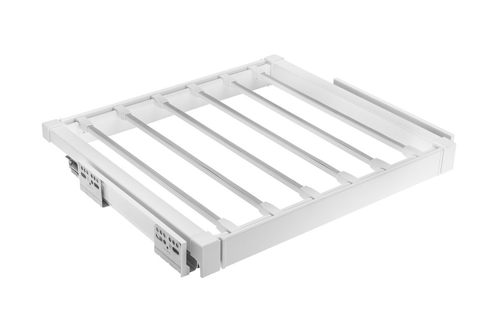 Enzo White & Mocha Wardrobe Trouser Rack Pull-Out