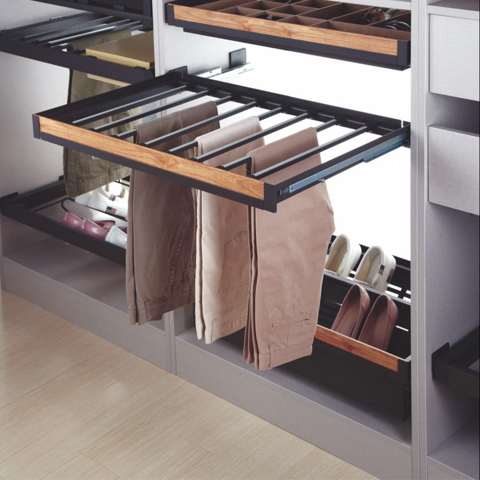 Wall Mounted Mild Steel Trousers Rack, For Commercial
