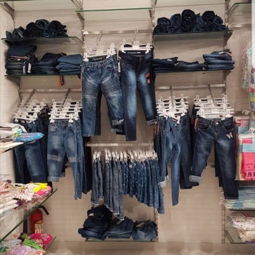 Shleving And Hanging Ss Trousers Rack, For Showroom Racks