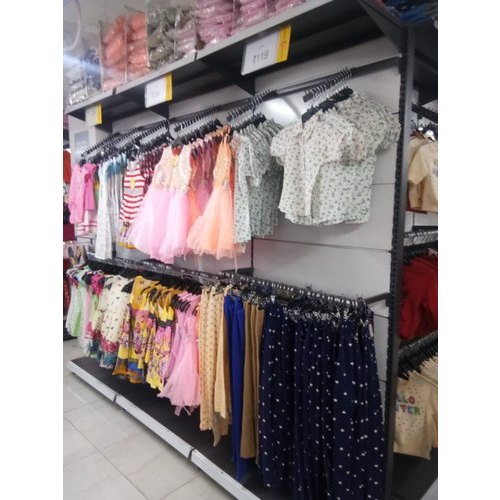 Global Ivory Garments Rack, For Supermarket, Size: 7 Feet