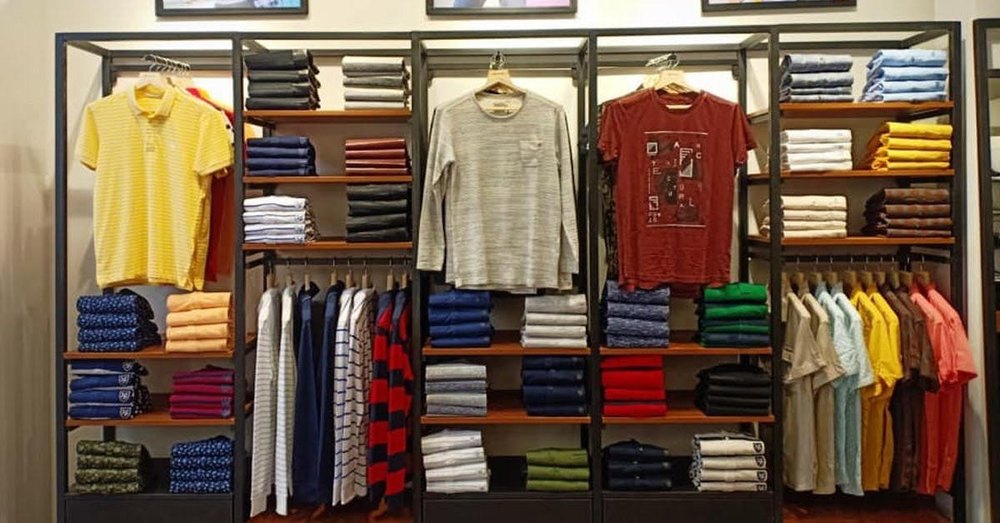 Free Standing Rack Black Clothes Display Rail