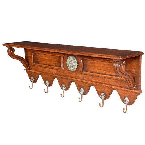 Hanging Hat Rack With Bronze Fittings