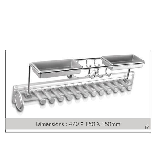 Klove Silver Wardrobe Tie Rack, For Home