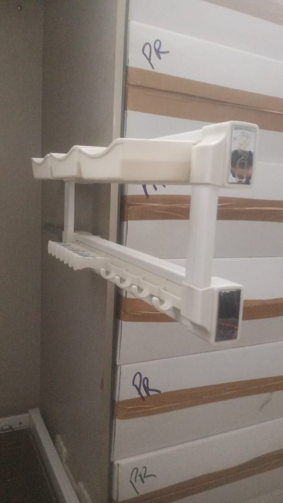 Wardrobe White Tie Rack, For Home, Size: 3 Feet