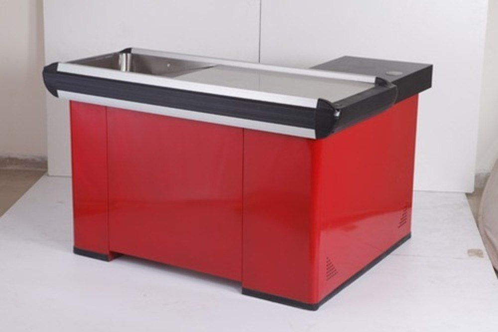 Red Mild Steel Retail Store Counter