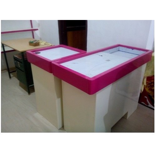 Stainless Steel Supermarket Cash Counter, 5 X 3 X 3 Feet (l X D X H)