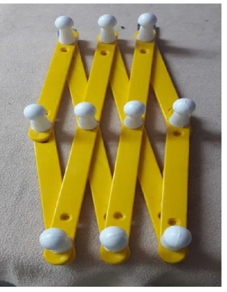 Screw in Yellow Plastic Wall Hanger, Number Of Hooks: 10
