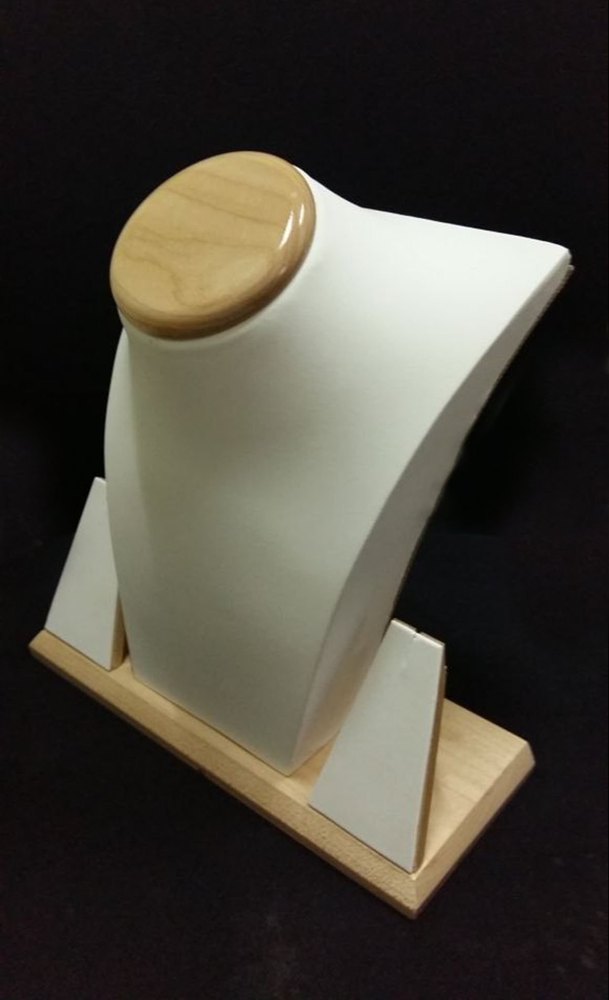 Wooden White Necklace Stand, Outer Material: Plastic