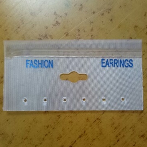 Earrings Plastic Card