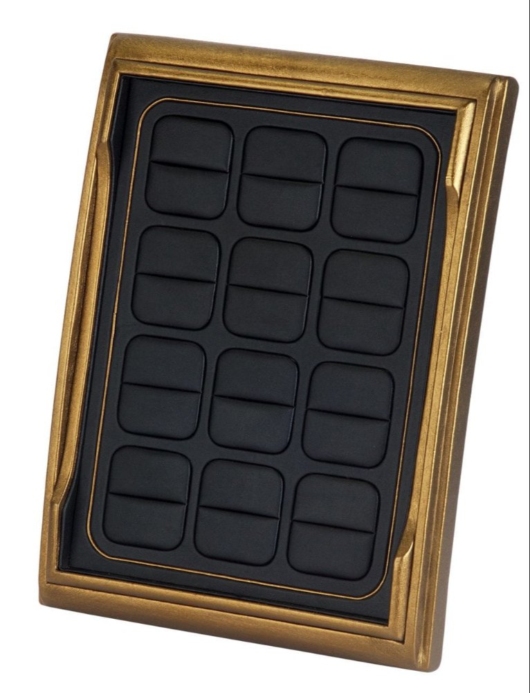 Wood With Leatherite Wooden Ring Display Tray, Outer Material: Suede, Many