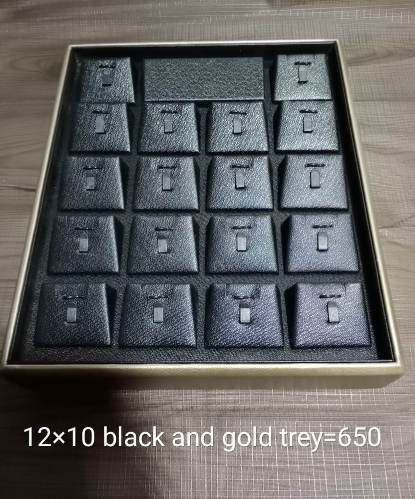 Suede Plastic Ring Display Tray