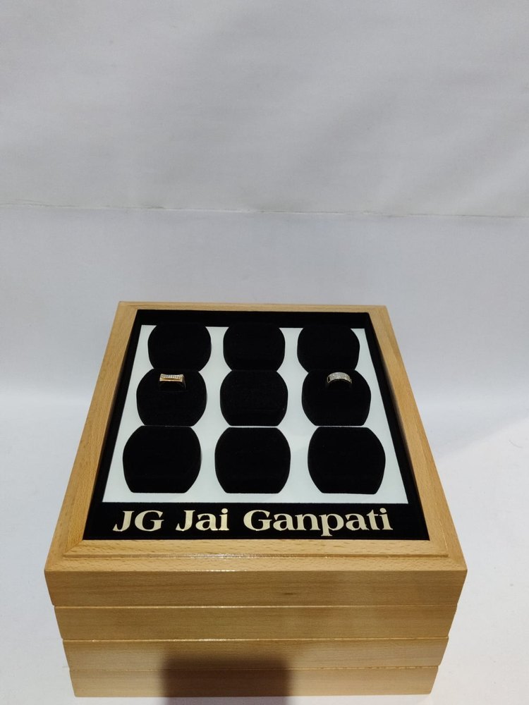 Wooden Jewellery Display Tray, Outer Material: Leather