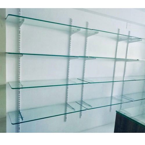 Glass Panel Storage Rack, For Malls
