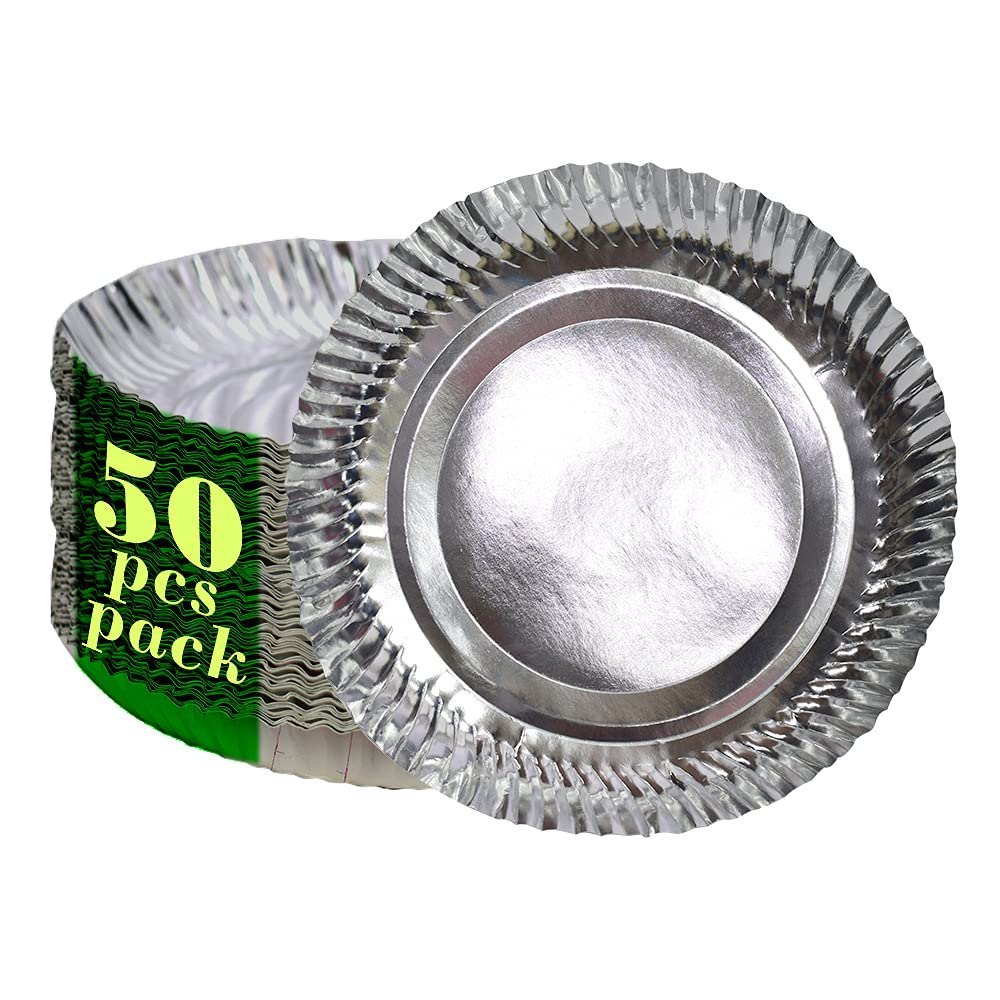 Silver Foil Disposable Paper Plate