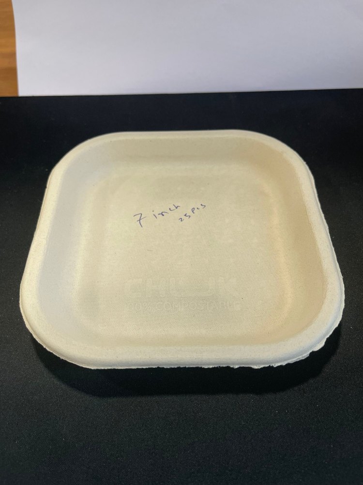 7 Inch Bagasse Disposable Plate
