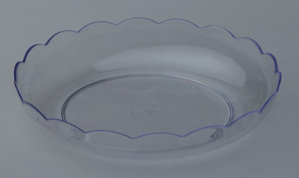 Transparent Plastic Disposable Chaat Plate 4.5 / 115 mm, Packaging Type: Shrink Pack