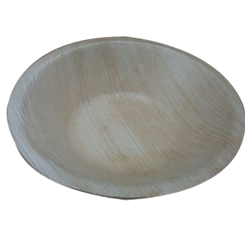 Natural Eco Friendly Round Organic Areca Leaf Plate, 25, Size: 5 Inch