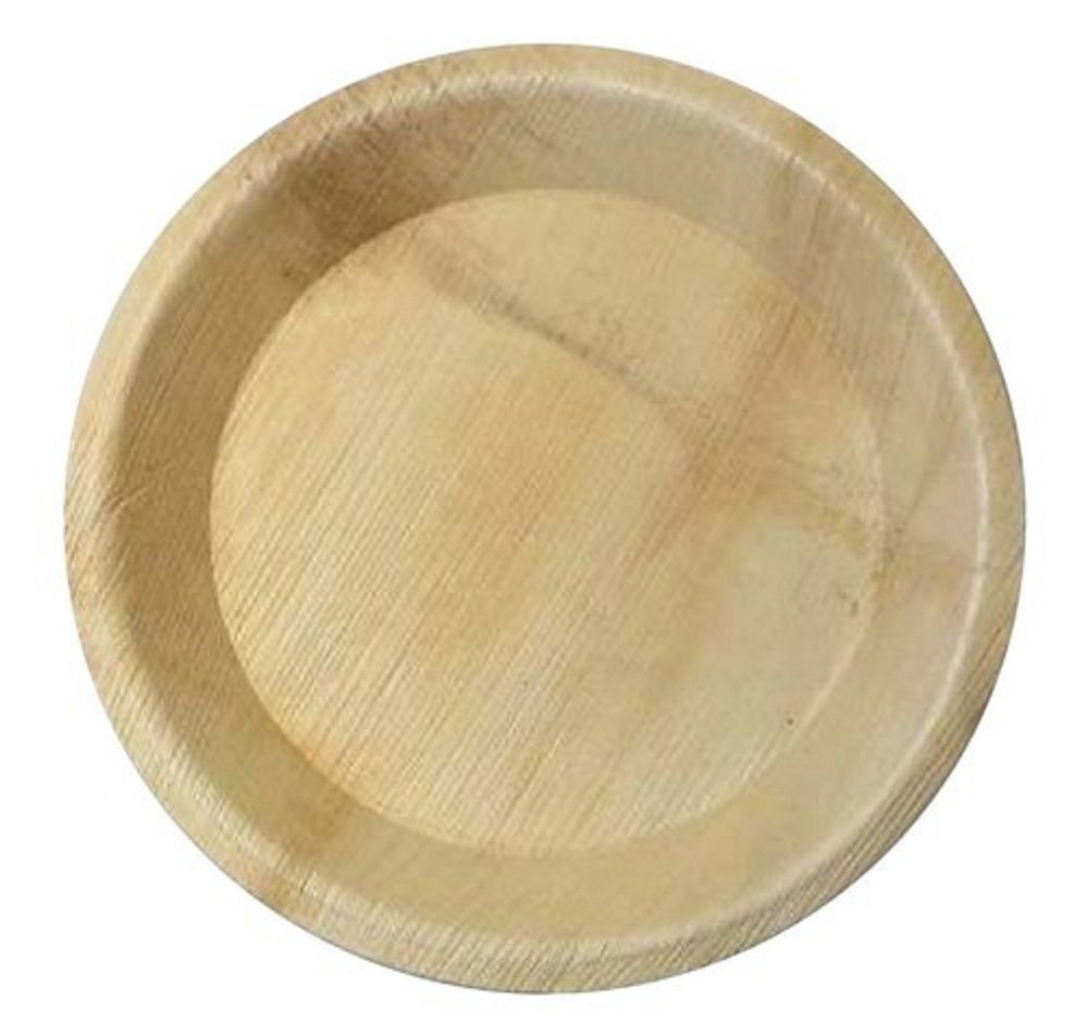 Natural 6 Inch Round Areca Leaf Plates, For Event and Party Supplies, 50